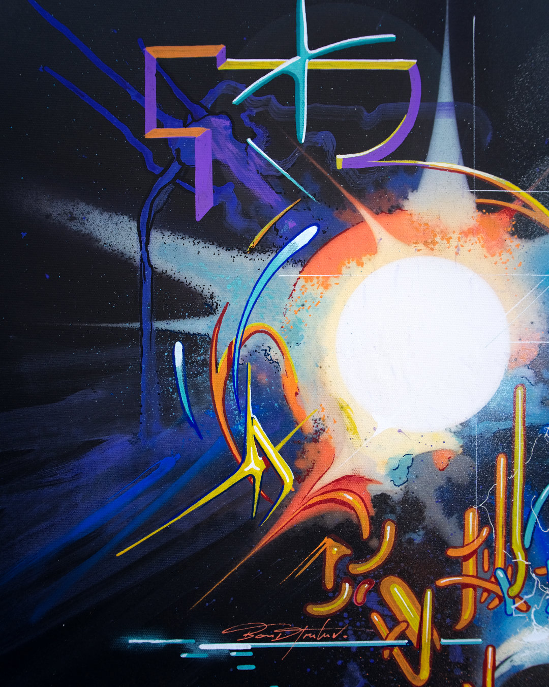 Cosmix I / Original Artwork / Mixed Media on Canvas - Image 3