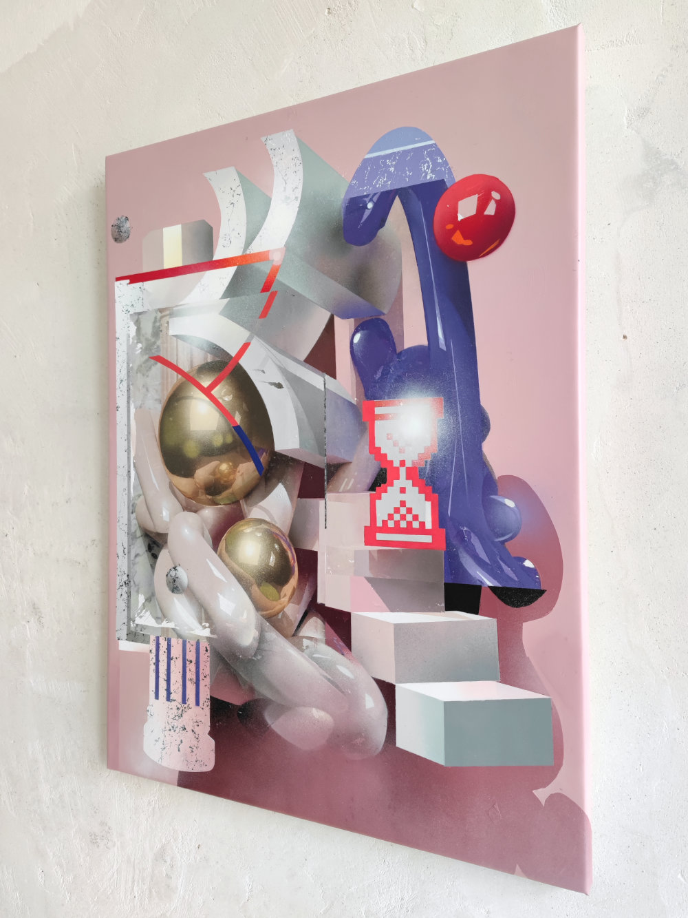 Curt Copy Paste IX / Original Artwork / Mixed Media on Canvas - Image 2